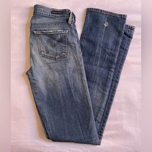Citizens of Humanity Denim Jeans AVA low rise straight leg size 25 distressed